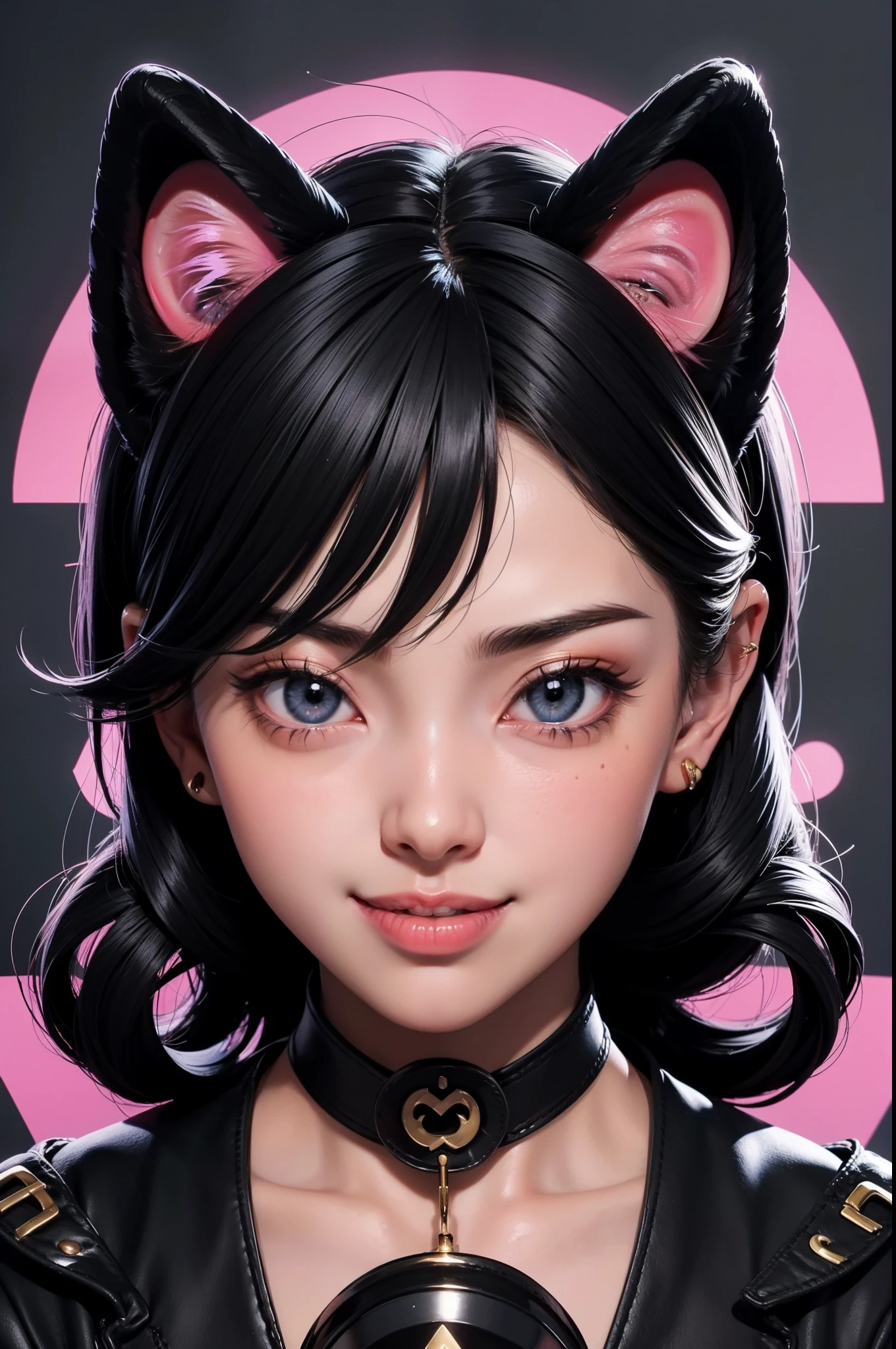 black hair, hair bobbles, wince, longeyelashes, solid circle eyes, fake animal ears, light smile, ear blush, fang, Surrealism, drop shadow, anaglyph, stereogram, tachi-e, pov, atmospheric perspective, Art Deco, Dutch Golden Age painting, depth of field, anime style, Pop art, 8k, super detail, ccurate, best quality, anatomically correct, award winning, HD, ccurate