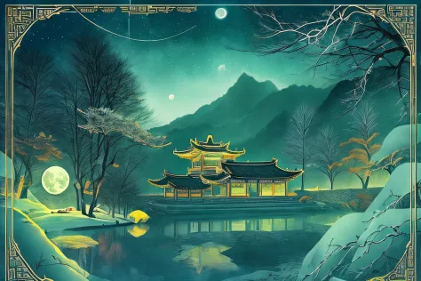 I sleepwalked to Yue based on what the Yue people said（Tianmu Mountain）。In a dream，One night I flew across the Mirror Lake illum...