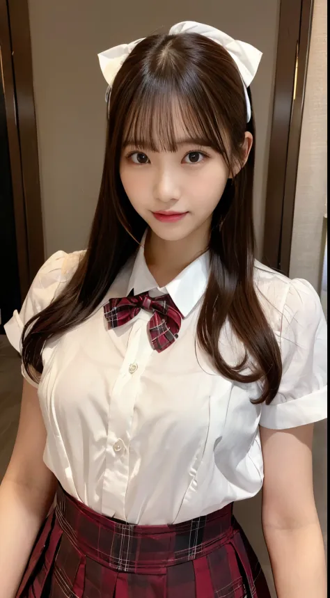 (smile:1.2),long hair,RAW portrait of (japanese woman),30 years old,photorealistic,ultra high res,best quality,masterpiece,
BREAK
(face focus:1.5),(front:1.3),(looking at viewer:1.2),brown eyes,(thin eyebrows:1.2),(diagonal bangs),
BREAK
(hand on own chest...