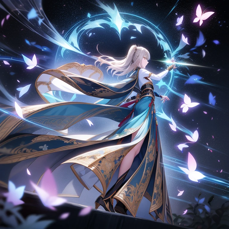 Charming "Spirit blooms" skin line, lux, The Shining Man in League of Legends, undergoing a fascinating transformation. Her appearance retains the essence of her radiant beauty, But now she embodies the elegance of a fairy flower. Wearing an exquisite kimono-style robe，Made from moonlit petals，Shift between iridescent blue and soft lavender hues, Lux exudes an otherworldly aura. her exquisiteness, Milky white wings spread gracefully behind her, Gossamer wings like mythical butterflies. Decorated with ornate silver jewelry，Decorated with delicate cherry blossom pattern, Every movement she makes is accompanied by a glowing stardust. lux&#39;S&#39;s eyes are shining with gentle light, Reflecting the twinkling stars in the night sky. Stand in a peaceful bamboo forest with cherry blossoms in full bloom, The moonlight bathed her in silver light, Twinkling fireflies dance playfully around her, adding a touch of magic to the scene. The whole atmosphere exudes tranquility, Evoke a sense of wonder and awe. ovum "Spirit blooms" Splash Art captures Lux’s quiet moments, as she unleashes her radiant power upon the world, The true embodiment of heavenly beauty and radiant elegance.