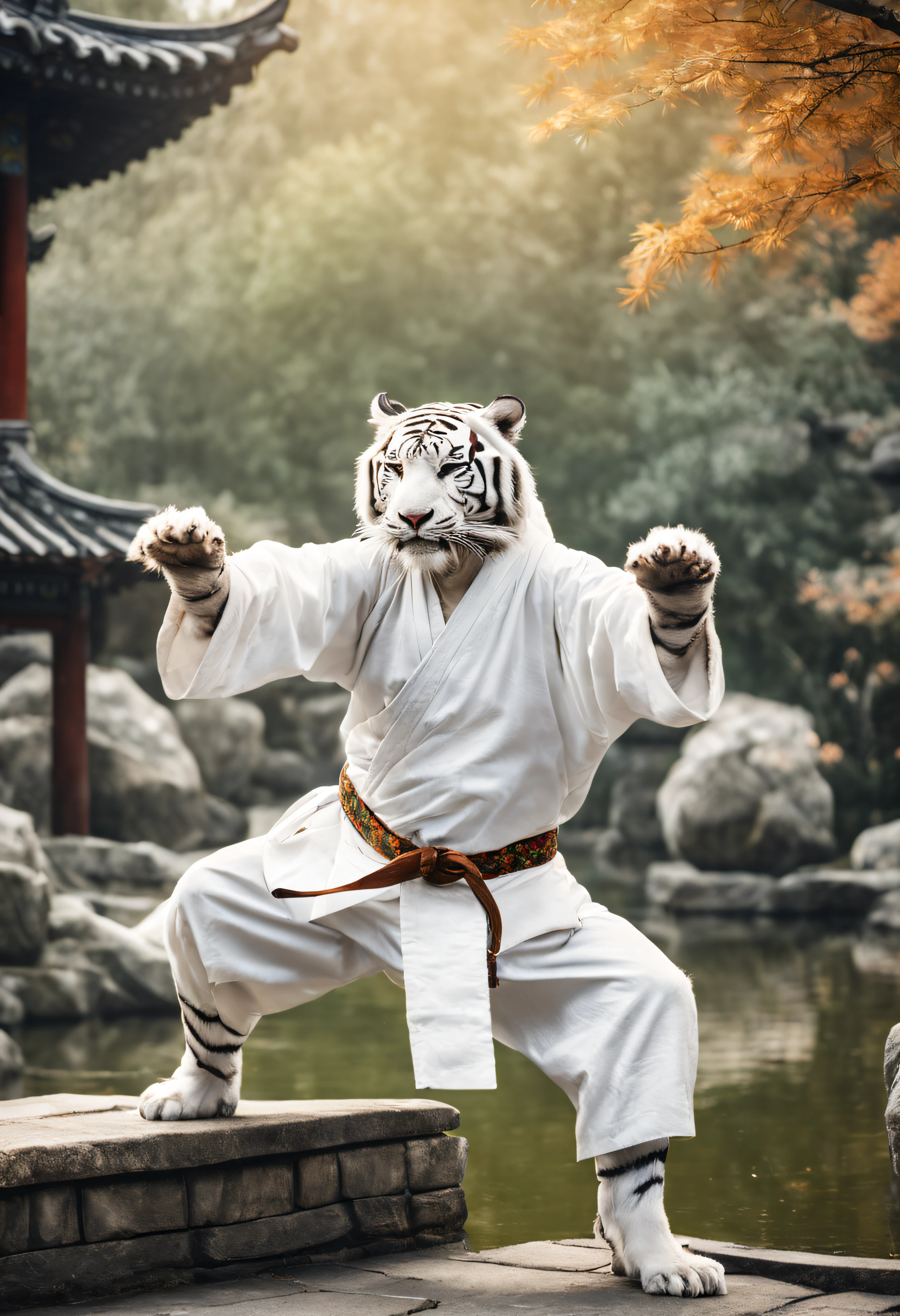 Kung Fu tiger created with SeaArt AI