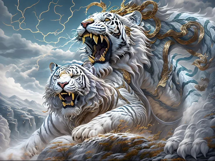 dahuangdongjing，，A mythical beast in Chinese mythology(the white tiger ...