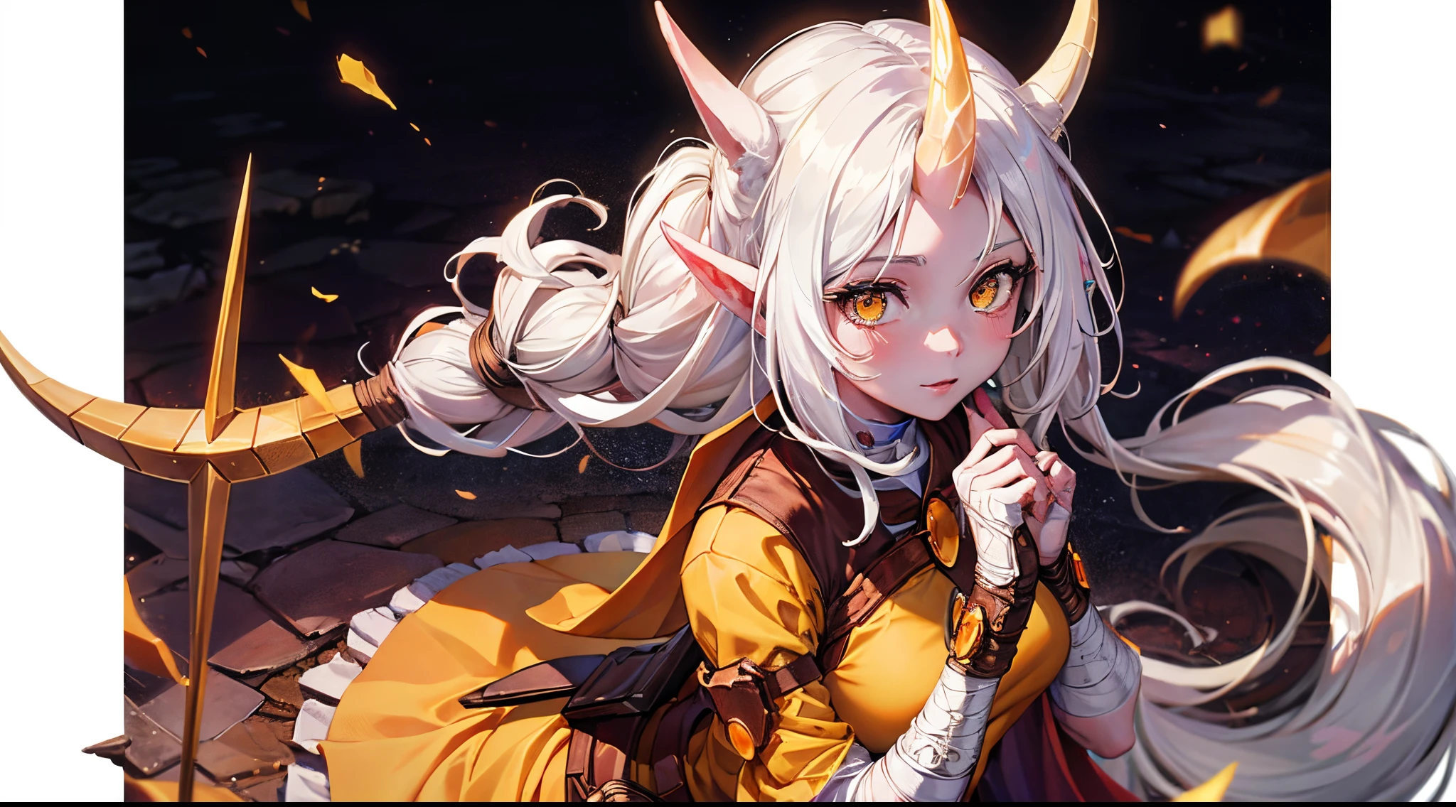 Soraka,a 1girl, 8K quality, Best Quality, Long white hair - SeaArt AI