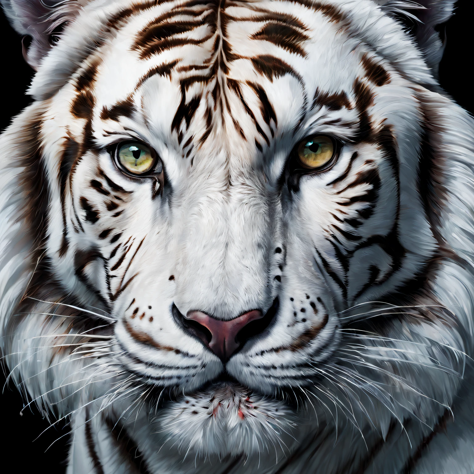 Tinta colorida derramada na tela, Formar cara de tigre branco. fotógrafo, iluminação de estúdio, Sony a7, 35mm, hiper-realista, Grande profundidade de campo, arte conceitual, cores, o ultra-detalhado, hiper-realista, (Grande profundidade de campo), (Luz temperamental), (luzes ambientes), ((Cinematic))
