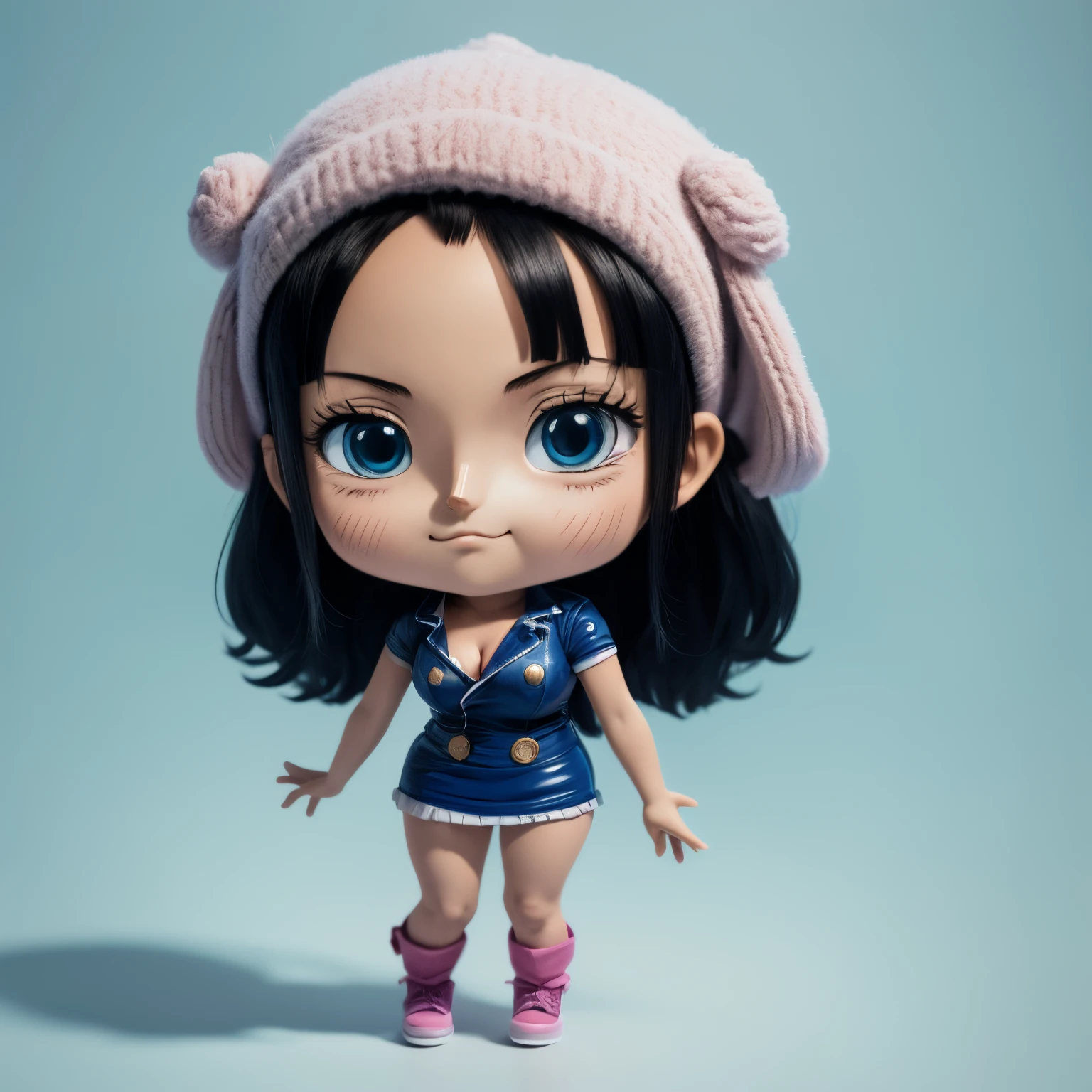 There is a doll that is wearing a hat and dress - SeaArt AI