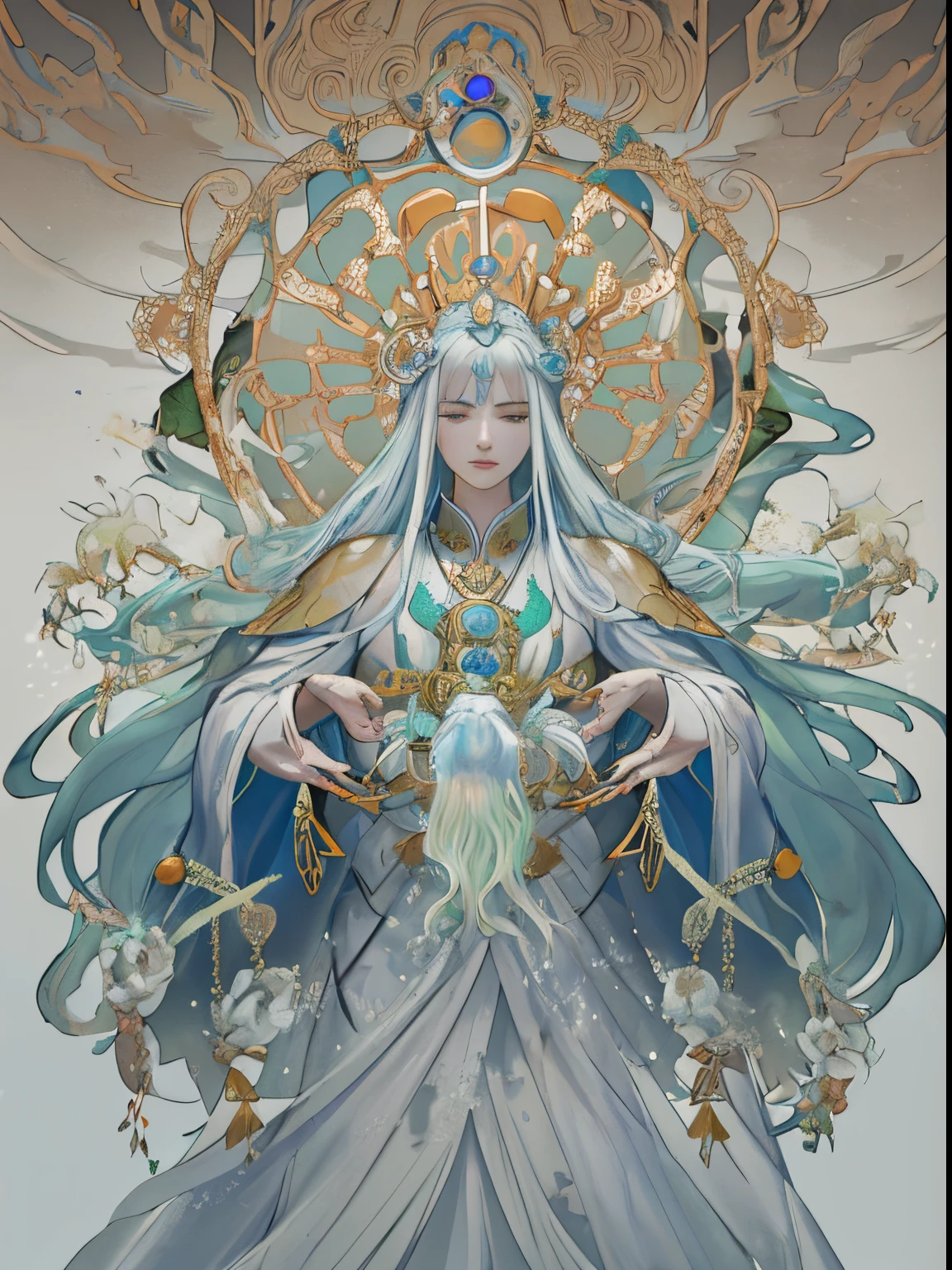 pascal blanche, AI Art God King, an ancient Chinese goddess, clothed in ...