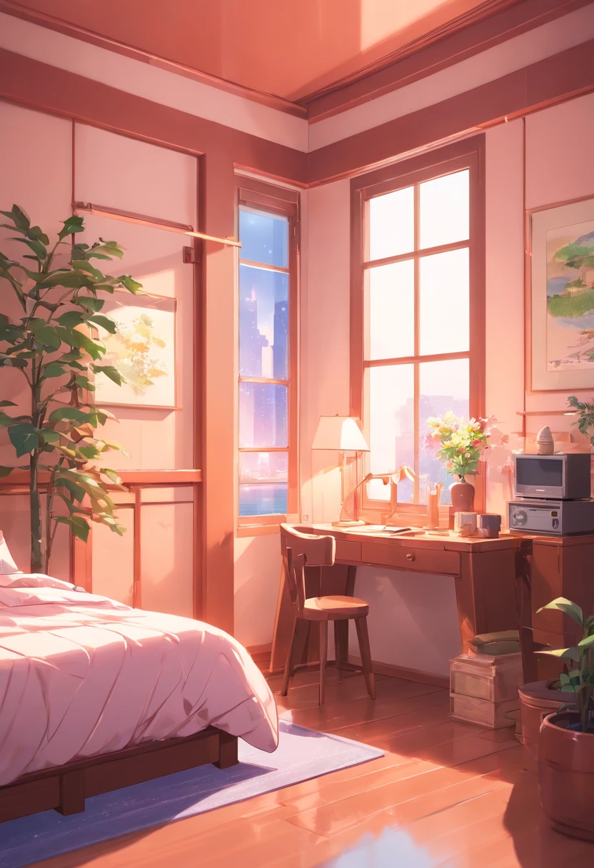 (Best Quality,4K,8K,hight resolution,masutepiece:1.2),。.。.3D,Pink pattern　miniature bedroom with furniture, Detailed interior,miniature sculpture,terracotta,Anime Aesthetics,unbelievably beautiful,准确,detailed architectural drawings,Retro charm,Soft edges,Super detailed illustration style,star art group(Stars),romantic nostalgia,terracotta,voxel art,Eye-catching,Soft shadows,Yue Xiaofei style,Use screentones,like a story book,Cheng Yanjun&#39;elegance