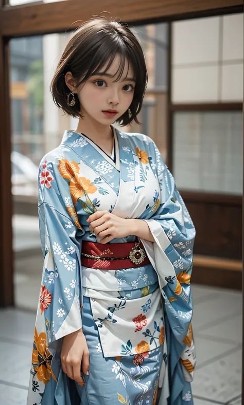 ((top-quality、​masterpiece:1.3))、sharp:1.2、Perfect Body Beauty:1.4、((Layered hairstyle))、(Kimono:1.1)、(shrines:1.2)、Highly detailed facial and skin texture、Detailed eye、二重まぶた、((short-length hair))、boyish、Cool、((unisex))、big eye、bangss、((One Woman))、Black e...