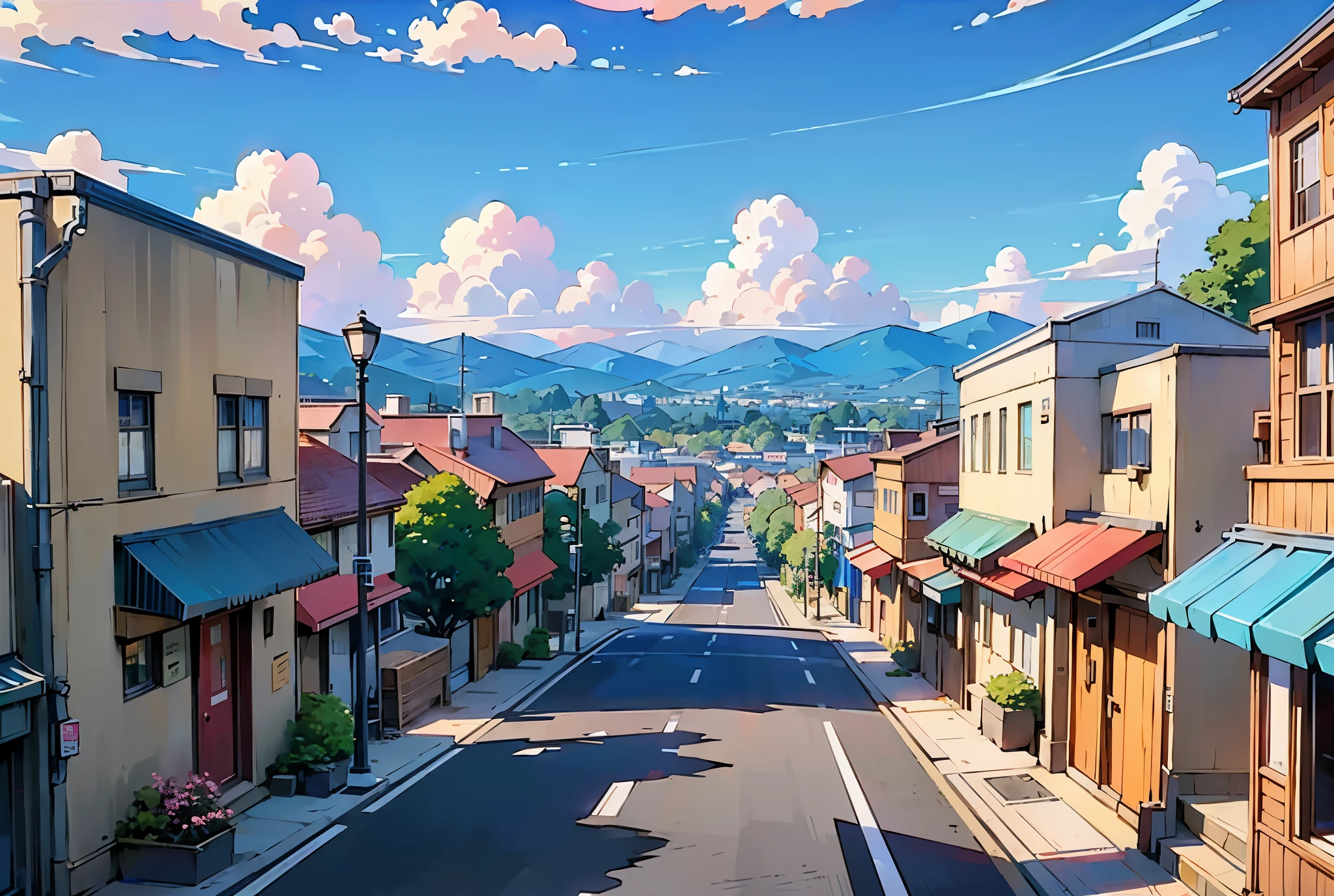 ville de paysages animés