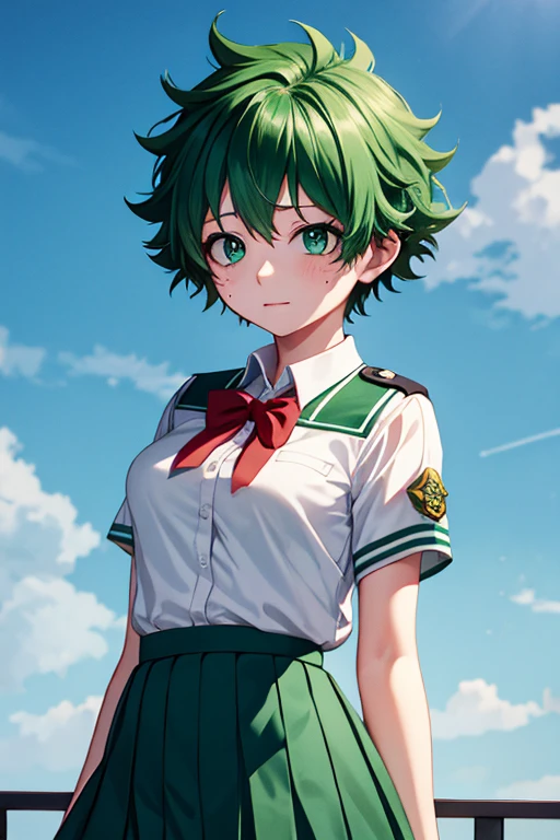 UA 中的绿发绿眼女性 Izuku Midoriya 