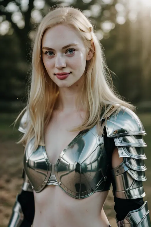 Ultra realistic photography of dbwl woman with (((many huge beauty marks on her) ) natural pale white skin)  ,  ((wearing chrome...