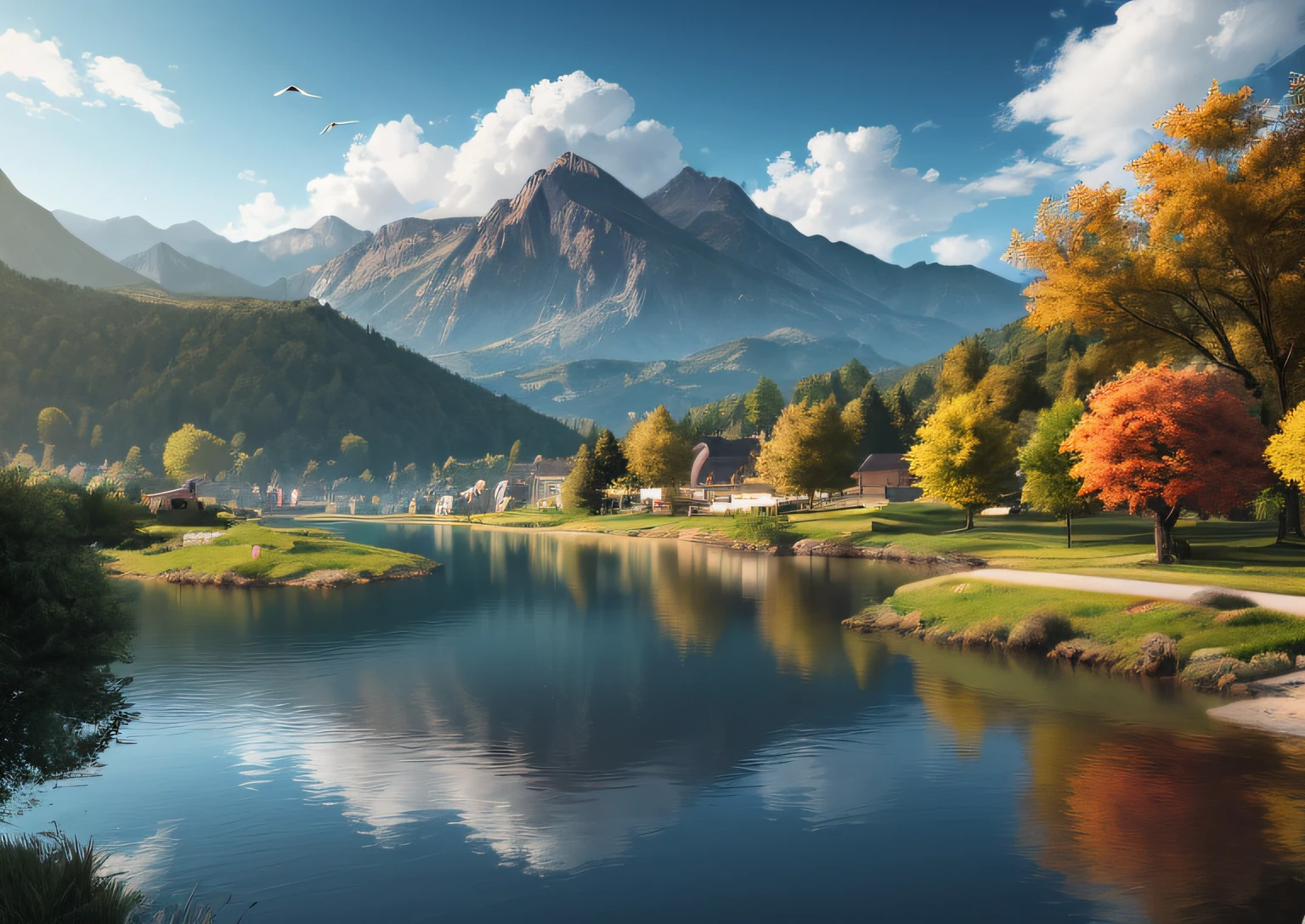 Anime Girl, blue yellow and red hair, (8k, RAW photo, best quality, ultra high res, photorealistic, masterpiece, ultra-detailed, Unreal Engine), best quality,1girl, solo, ASCIIpeaceful scene of a lake surrounded by mountains and trees. Use stable diffusion to create a smooth gradient of colors from the sky to the water, and to blend the shapes of the mountains and trees. Use warm and cool colors to contrast the different elements of the scene. Add some details such as clouds, birds, or flowers to make the scene more lively and realistic., perfect face, Cute anime girl, Rock album cover of a {abstract city s landscape}, ash fallout, yulecore, sad, rim light, masterpiece, ultra detailed, maximum details, best quality, 4k textures, trending on artstation, Crystal, AcidSlime,