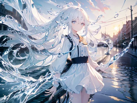 (background), masterpiece, best quality,illustartion, wallpapers, ultra detail, absurdress, 1girl, 独奏, (fluid hair:1.2), beautif...