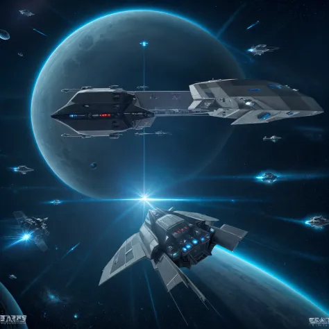  Star Conflict Spasheships Fight of future sci fi