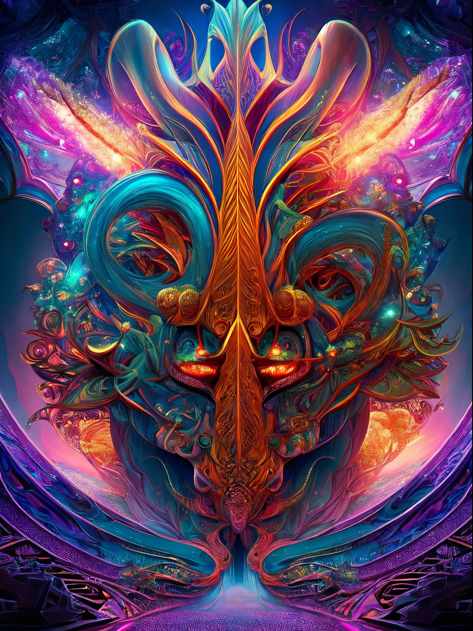 a sexy Cthulhu in center in a psychedelic and surreal spiral world, ultra-detailed, Ultra Sharp , with vibrant colors and lighting effects, creating a masterpiece with 8k and 4k resolution.sexy Cthulhu is depicted with intricate details, merging with the surroundings seamlessly. The artwork show cases sexy Cthulhu under the influence of LSD, where space and time lose their boundaries. The scene exudes a sense of otherworldly beauty and mystique, combining the ancient stargate Egyptian deity with a contemporary psychedelic aesthetic, creating a visually stunning and mind-altering experience. strong facial expressions"