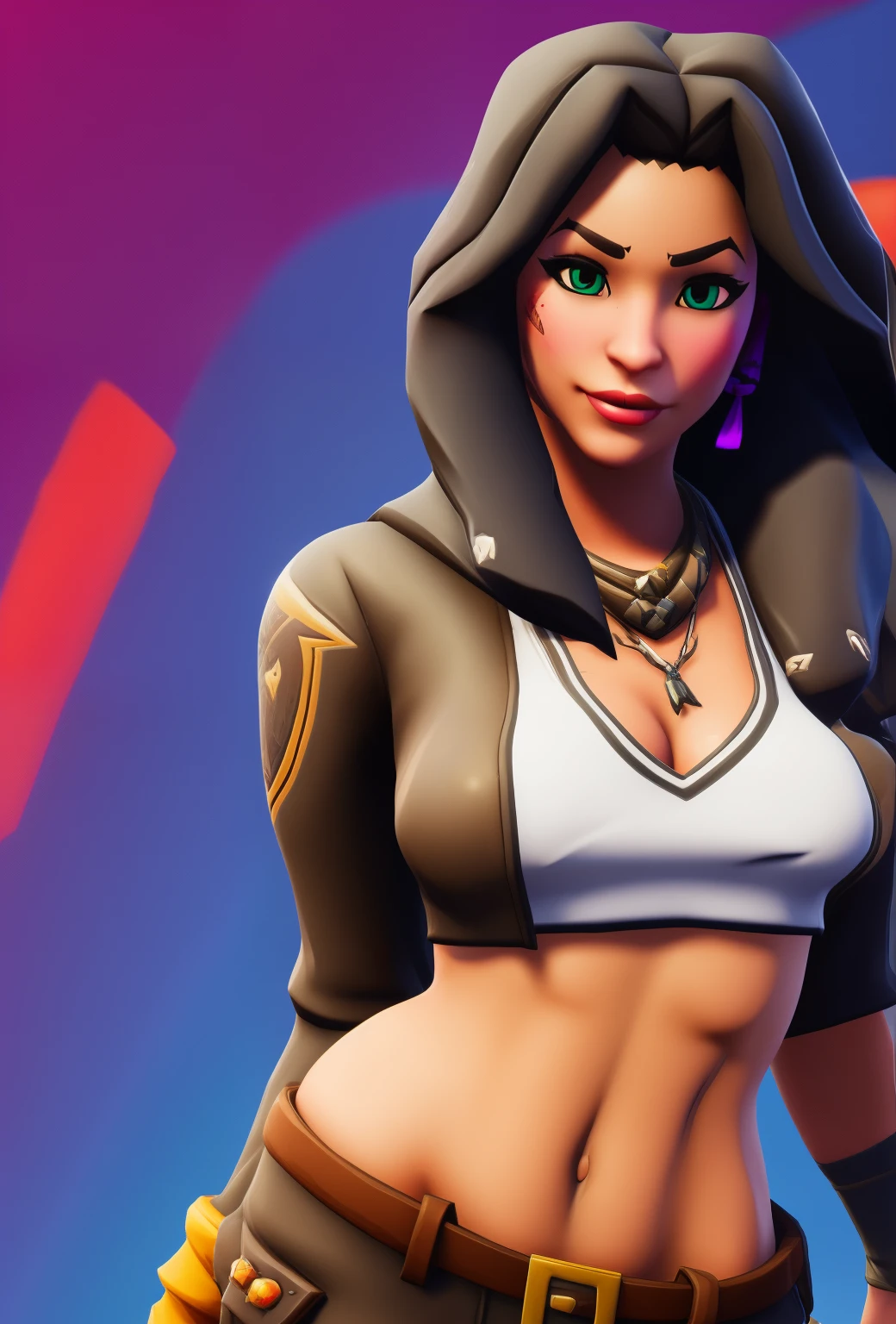 A close up of a woman in a hoodie and a hoodie - SeaArt AI