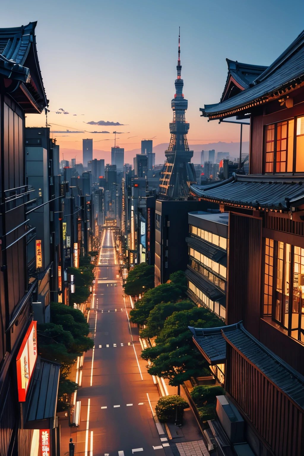 (best quality), masterpiece, extremely detailed, tokyo, lanscape