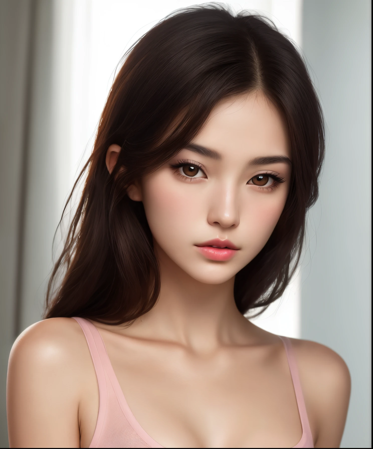 Beautiful woman with gentle and attractive Japan, half-body photo