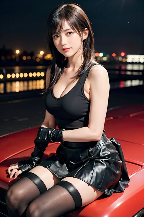(8K, Best Quality, Masterpiece: 1.2), (Realistic, Photorealistic: 1.37), Super Detail, One Girl, Cute, Solo, (Tifa Lockhart), (S...