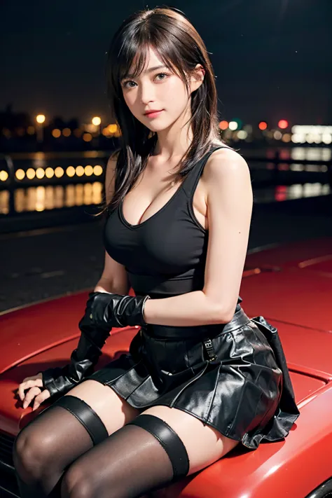 (8k, best quality, masterpiece: 1.2), (realistic, photorealistic: 1.37), super detail, one girl, cute, solo, (tifa lockhart), (s...