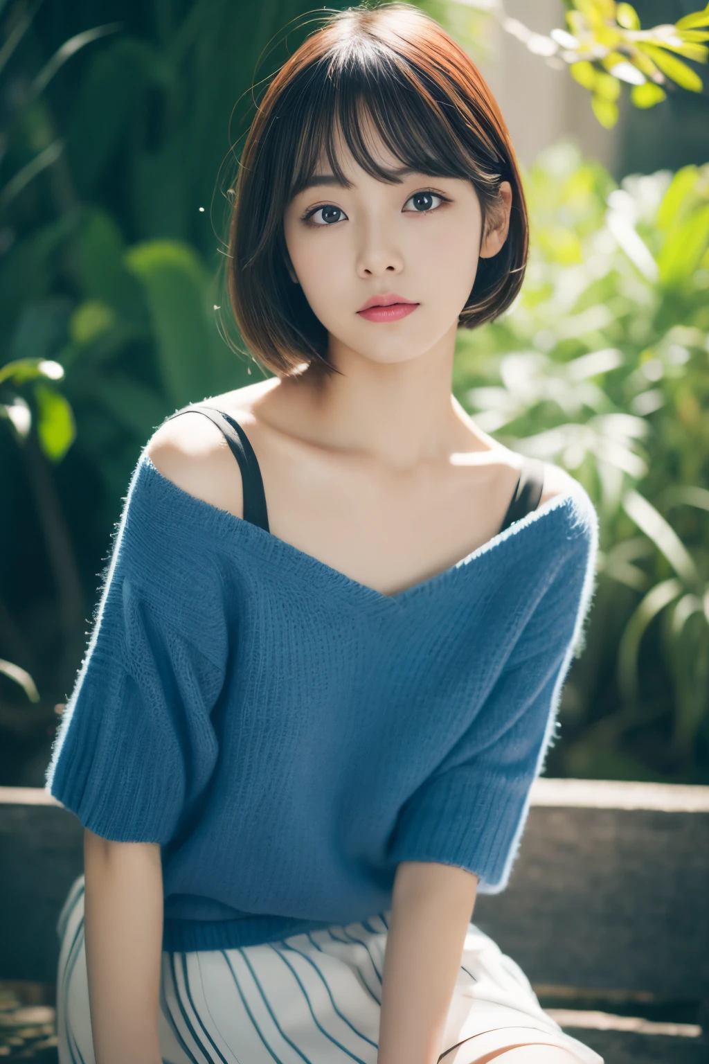 relaxing model、 Middle metaverse, Yoshitomo Nara, Japanese Models, Beautiful Asian Girl, With short hair, 2 4 years old female model, 4 K ], 4K], 2 7 years old, sakimichan, sakimichan