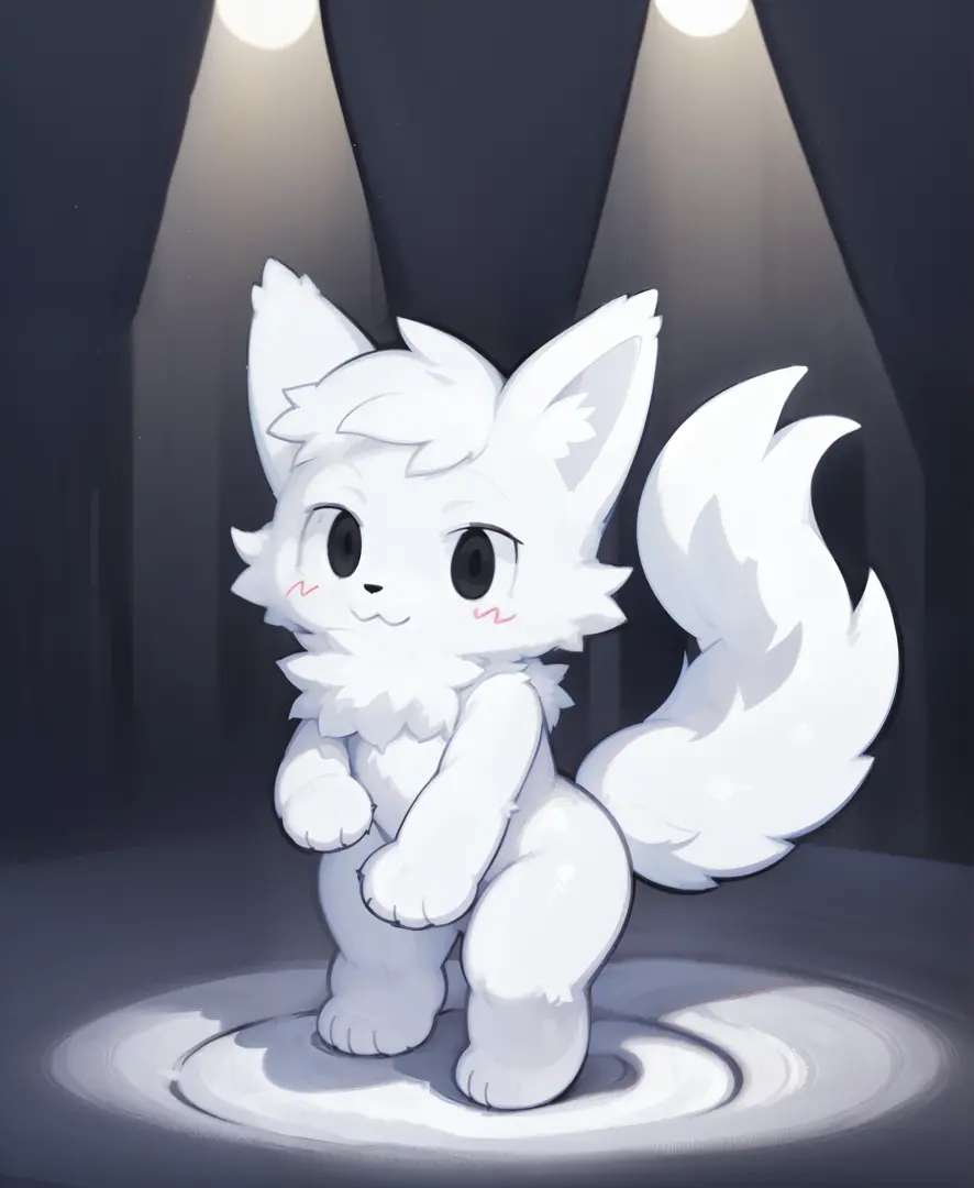 Super cute little animals，White furry fur and white powder elements，Beautiful lights and shadows，ambient lights，Ultra-fine fur，volumettic light