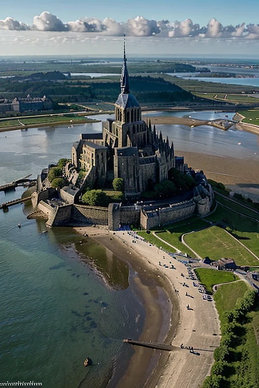 France, le mont saint-Michel, (Septième merveille du monde), ultra realist