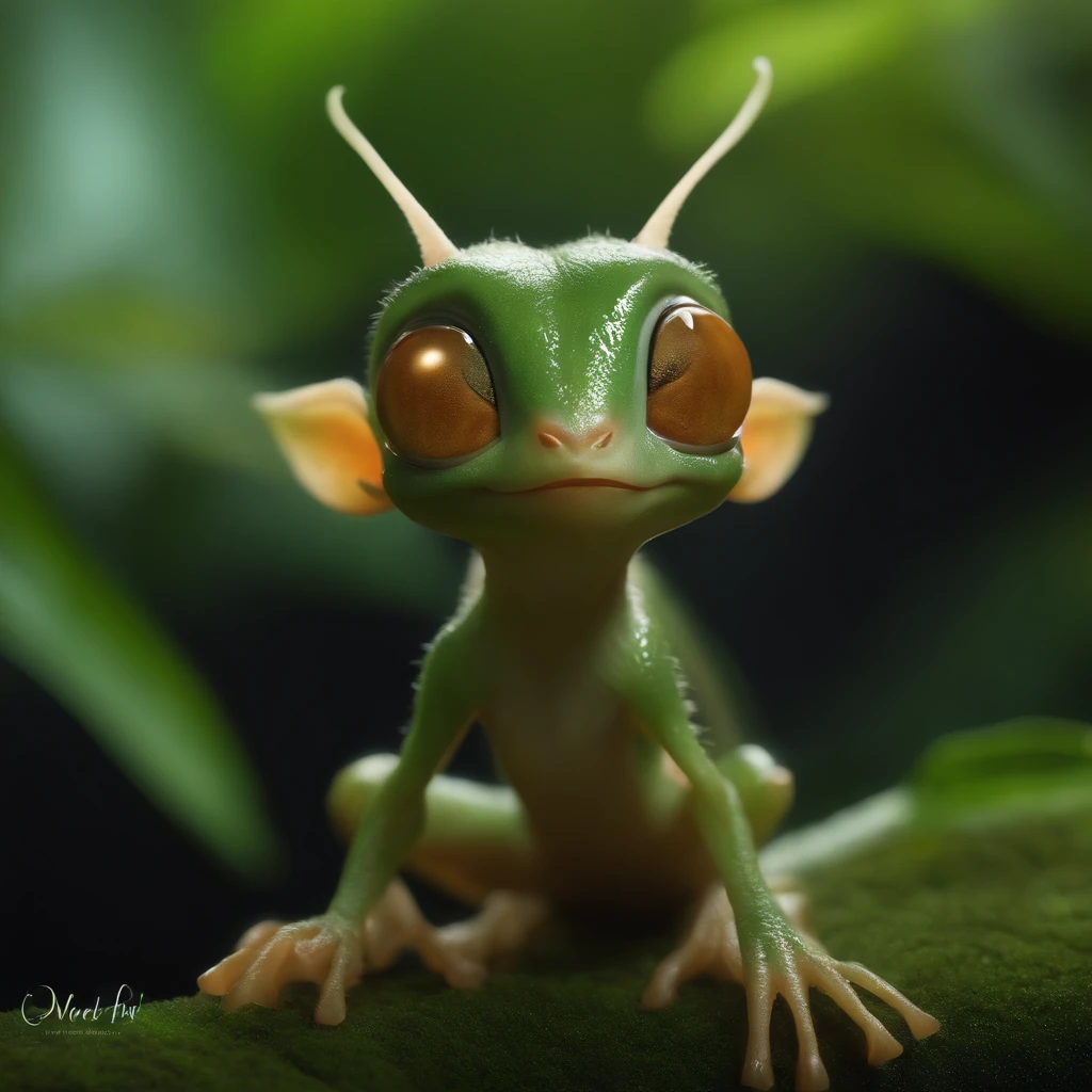 In the cave，Small male goblins, large ears, long proboscis nose, big ...