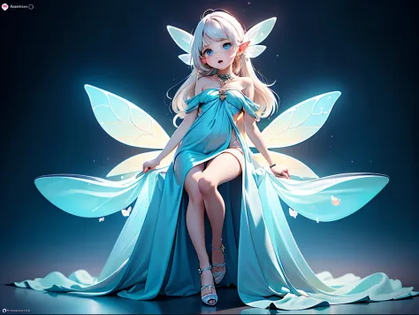 (masterpiece), realistic, cinematic light, (((utopia world, a 10yo girl is playing with fairies in a dream ))), full body, beaut...