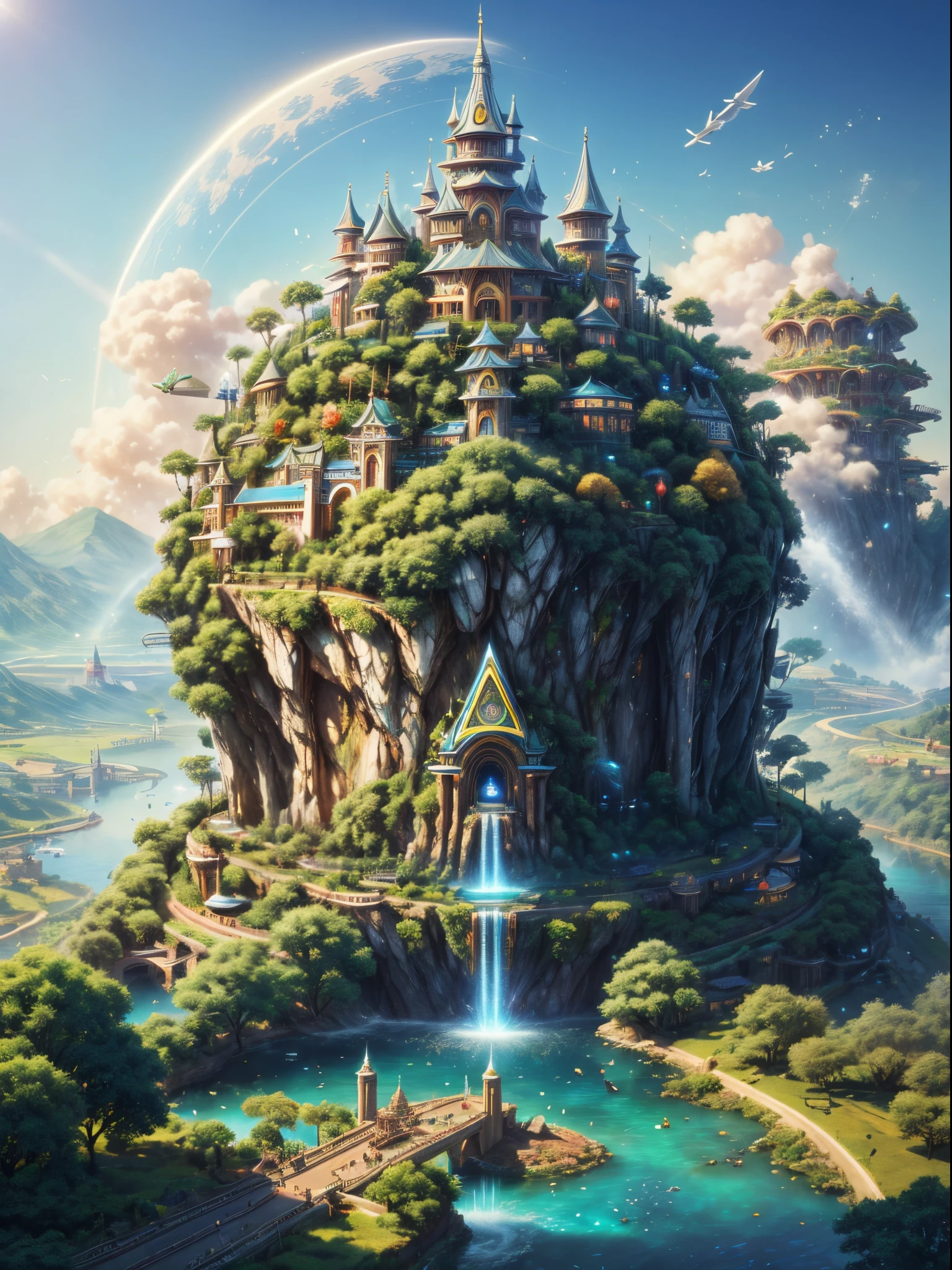 (((A utopian world with futuristic science fiction and fairy tale ...