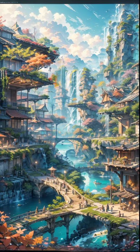 best quality,ultra-detailed,realistic,utopian world,beautiful landscapes,harmonious architecture,bright colors,serene atmosphere...