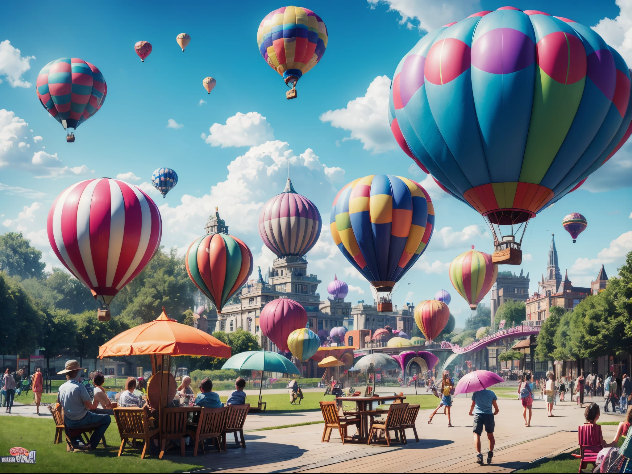 Enter a playful realm where ordinary objects have been transformed into fantastical contraptions. Teapots sprout wings, umbrellas become hot air balloons, and chairs turn into roller coasters. (Reference artwork by Simon Tofield) enormous breast