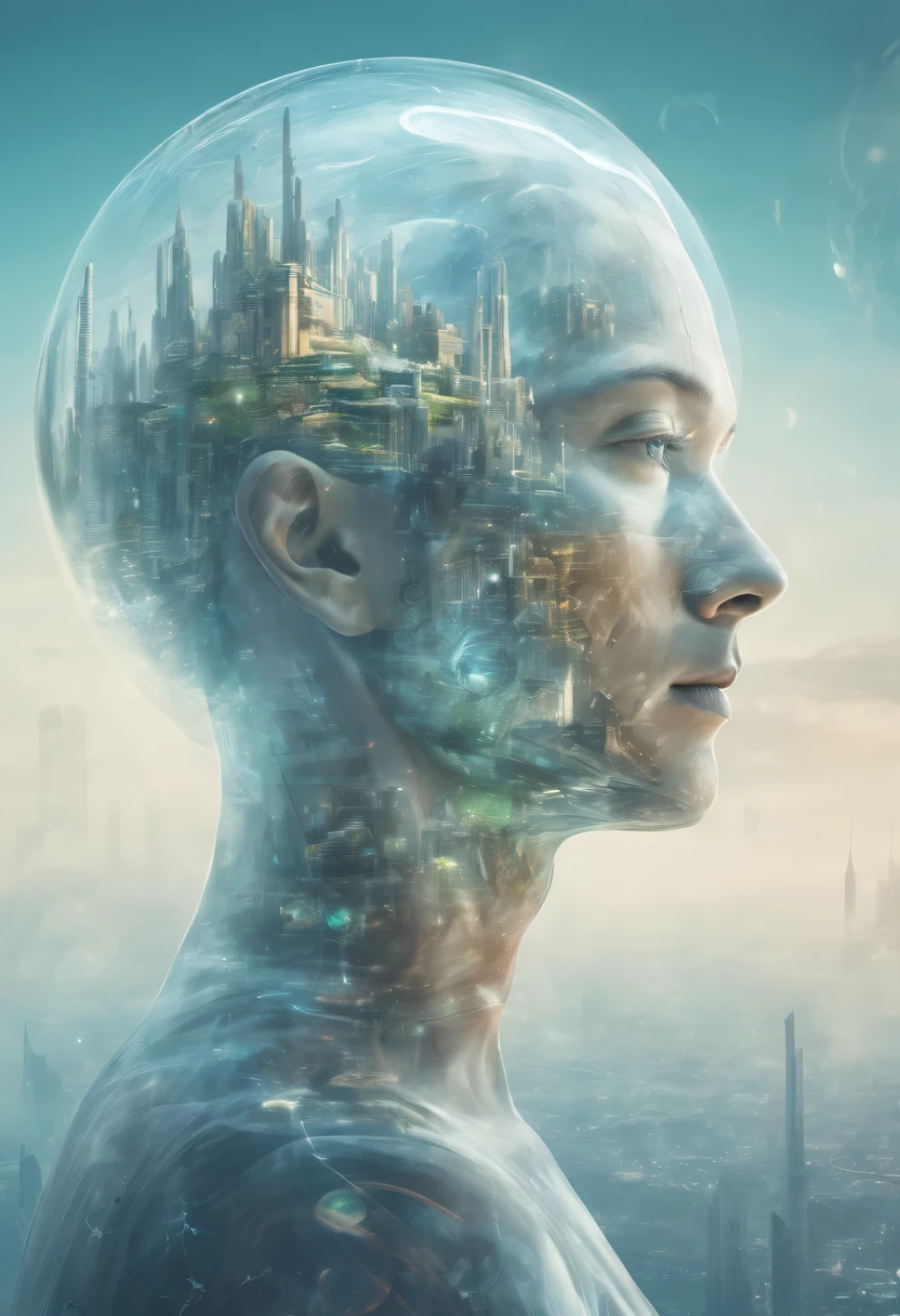 A close up of a person with a city in the background - SeaArt AI