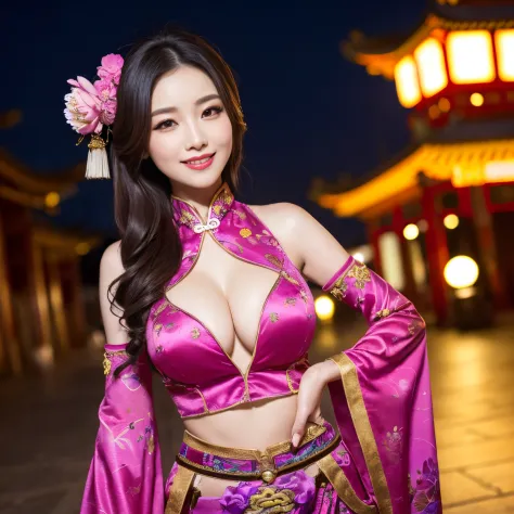 top-quality、masutepiece、8K、Top image quality、Highly complex and detailed  depictions))、(Chinese prostitute upper body photo:1.3)、Luxurious medieval  Chinese whorehouse、the most luxurious prostitute costume、((The most  beautiful medieval Chinese