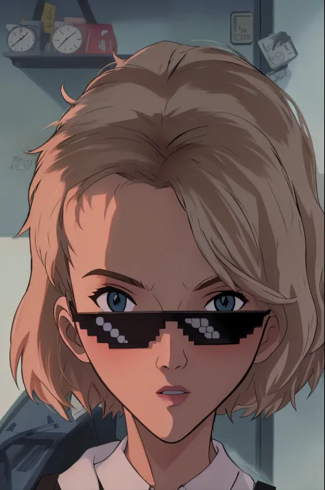 gwen stacy evangelion anime style incrsdealwithit sunglasses