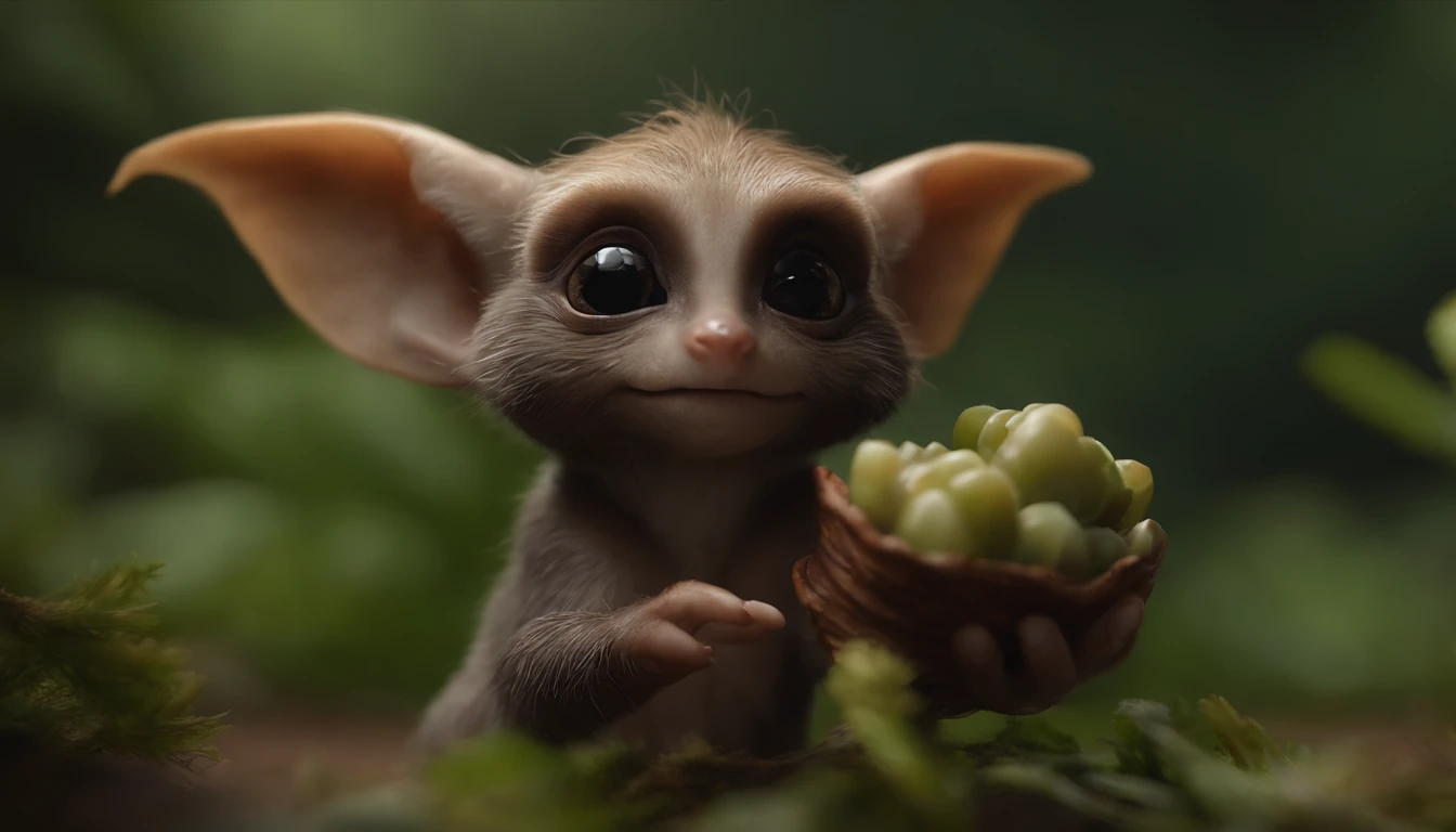 (CBZBB:1.25), ((gremlin),Zhkute, Small, baby, Beautiful, Fantasy art, deviant art, trending artstation, Digital Art, Detailed, Realistic, humanoid, character, tiny, Cinematic shot, cinematic portrait of a mole gremlin, cute character, holding an acorn in his paws, looks like a gremlin, large ears, elongated nose,,,,, 真实感, Realism, tmasterpiece, Brad Jongsan walks in the jungle (Night of the Fireflies), (higly detailed: 1 1), rough face, natural skin, hiquality, NSFW, pretty eyes, (Detailed face and eyes), (s face: 1 2), tumult, Complementary, real-photo, ......PSD, Lightweight Film Photography, sharp-focus, contrast lighting, Detail Skin, high resolution 8k, Crazy detailing, Realistic, professional photo of a, 8K UHD, dslr, soft light, hiquality, film grains, Fujifilm XT3