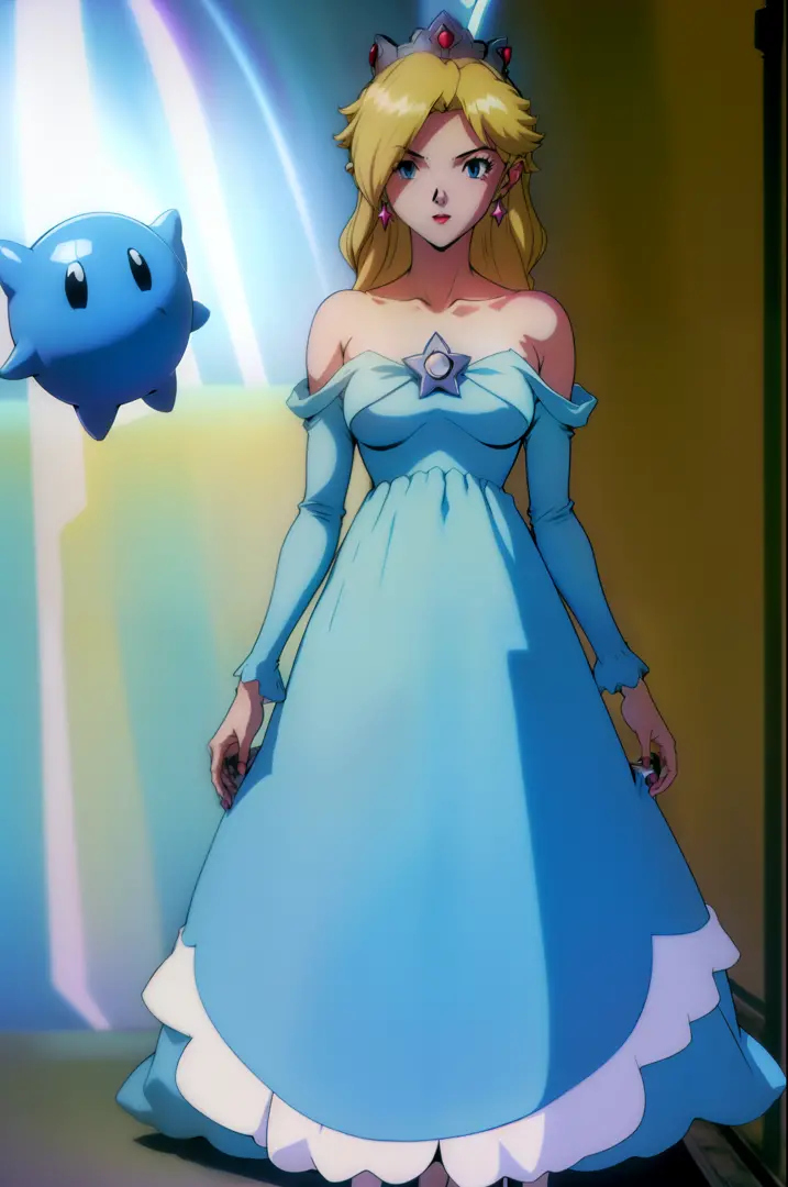 rosalina
luma
crown
blue dress evangelion anime style