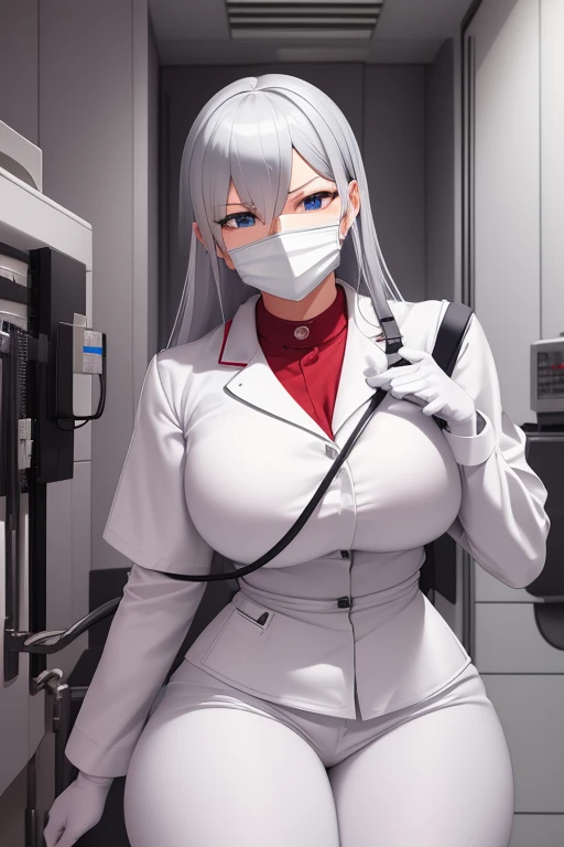 hospital, latex nurse suit,nurse,busty,gloves - SeaArt AI
