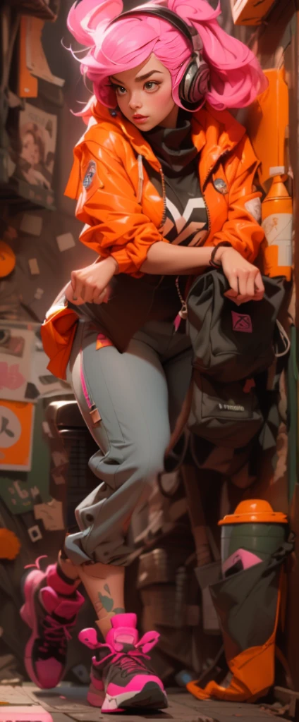 Orange Techwear Pants