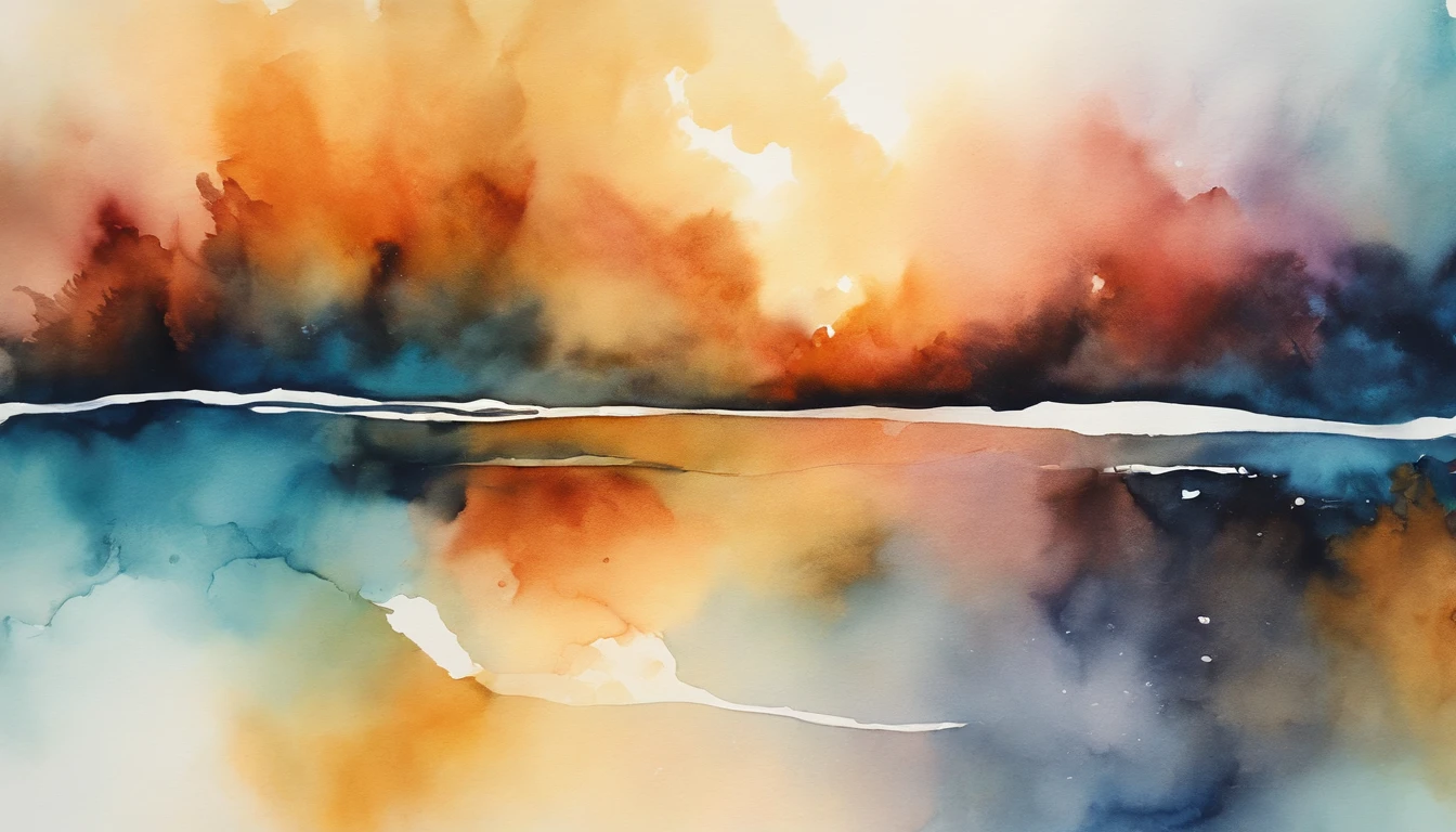 Vibrant Abstract Watercolor Painting