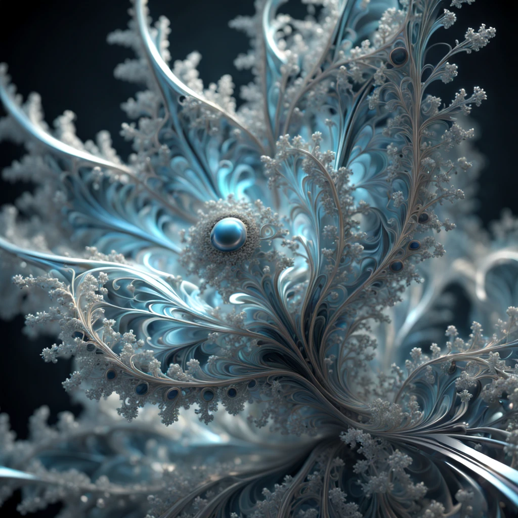 3D julia fractal, Ethereal, Futuristic, Highly detailed, digital artwork, rendered with ray tracing,