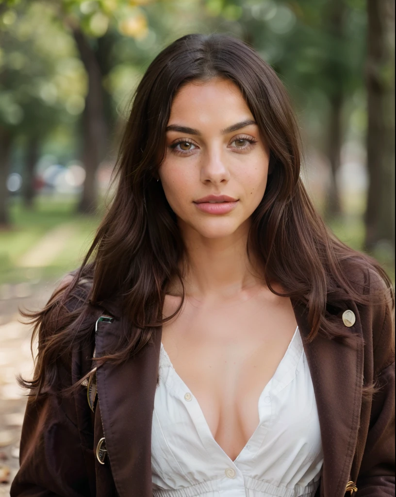 A portrait photo of beautiful Spanish girl, attractive face