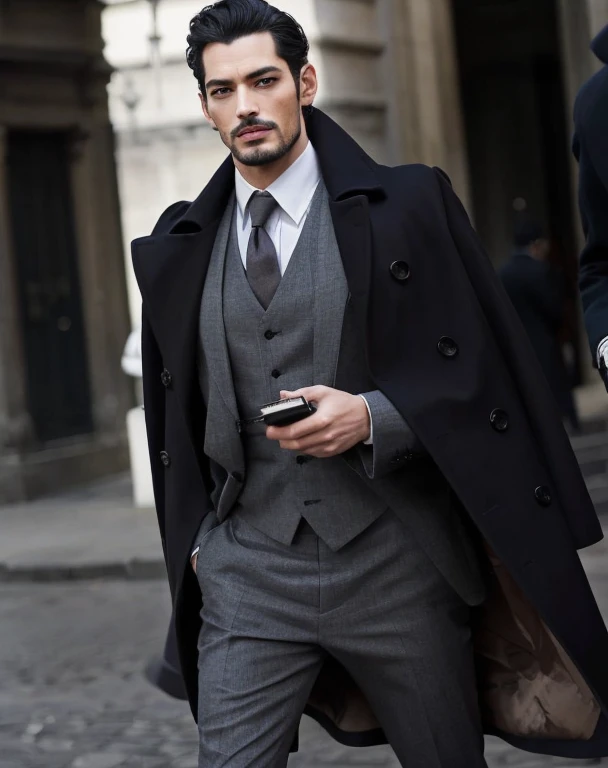 Arafed hombre con traje y corbata caminando por una calle, gabardina y traje, David Gandy, bien vestido, guapo y elegante, bien vestido, Traje de 3 piezas, guapo masculino, Traje elegante, atractivo masculino alta costura, guapo y atractivo, con traje gris oscuro, Hombre guapo, Traje y chaleco, con traje de lana, Traje de tres piezas