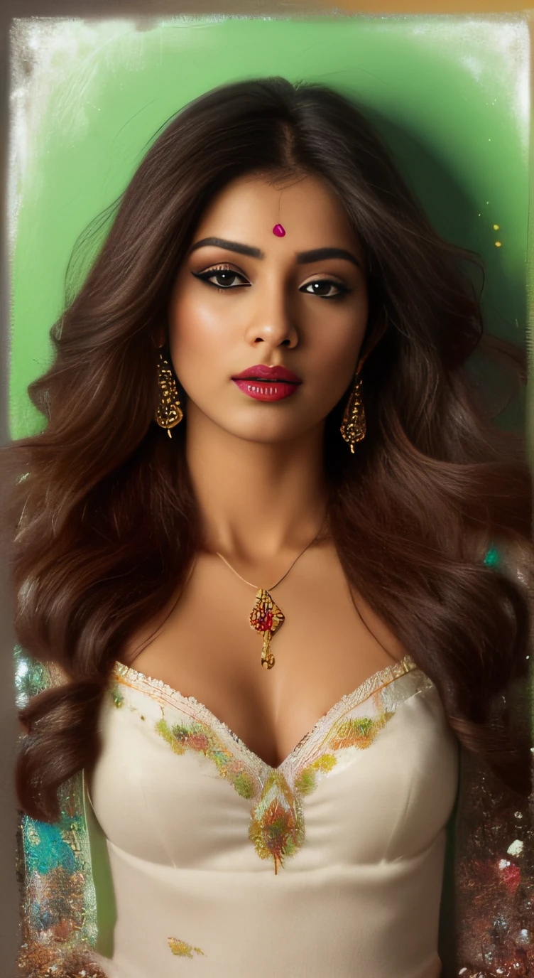 Day scene, close up photo of a indian from top view, (Masterpiece, Best Quality, High Resolution), evening Background, ((Paint Splash, Color Splash, Splash of Ink, Color Splash)), Sweet indian female actress, hour glass body shape,maroon lips, ((blouse)), lightly makeup,ultra realistic, realistic, look at viewer (cinematic:1.3), intricate details, (ArtStation:1.2)