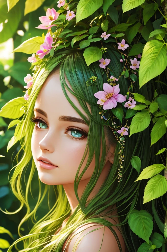 Plant girl, beautiful detailed eyes, beautiful detailed lips - SeaArt AI