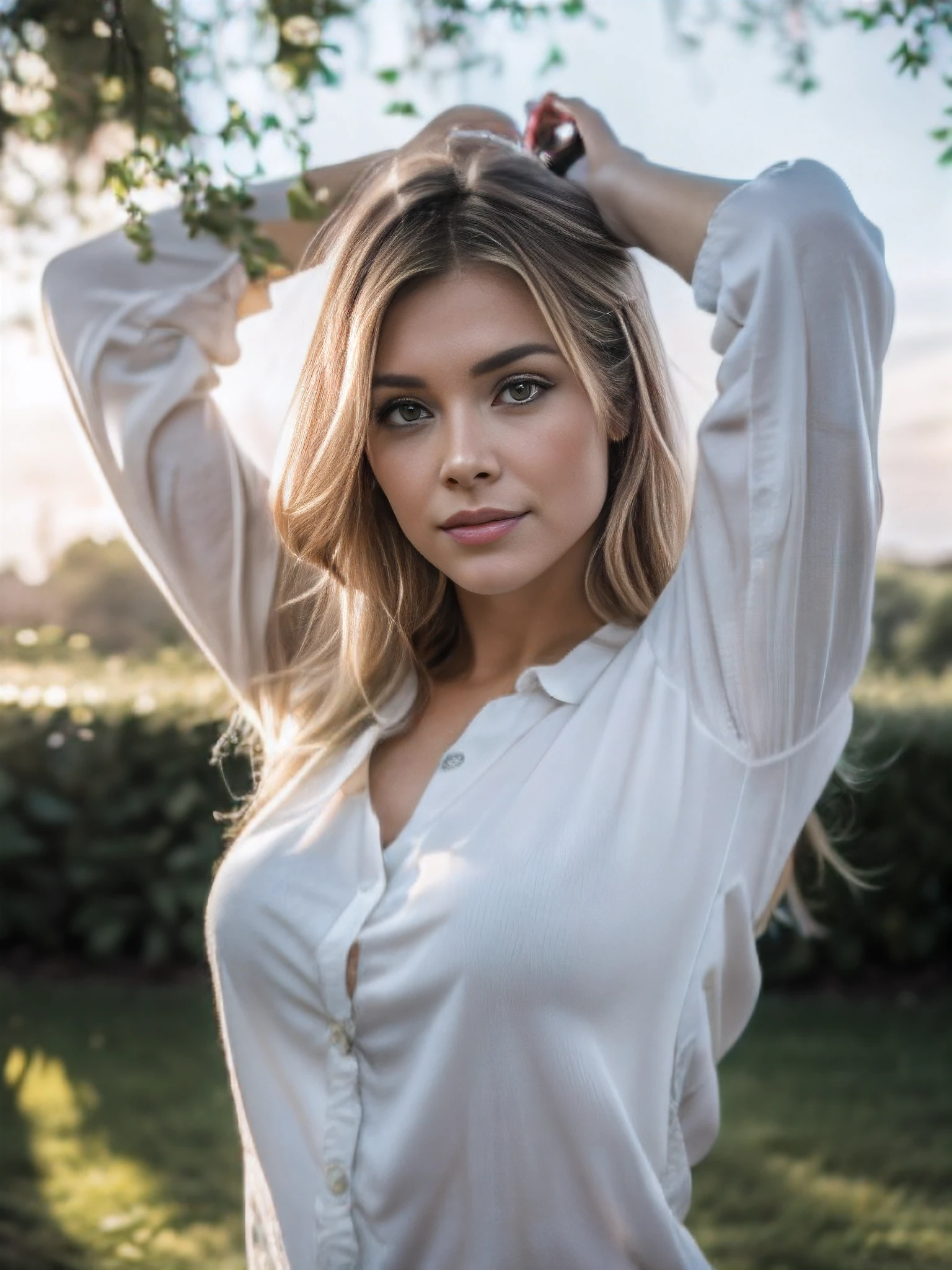 Une fille blonde fait une pose de yoga dans un parc au coucher du soleil,couleurs pastel,Douce lumière du soleil,Beaux yeux détaillés,Beau, Lèvres détaillées,long cils,gracieux,Corps parfaitement aligné,Expression paisible,tenue fluide,atmosphère calme,verdure vibrante,Moment de bonheur,Endroit calme (Meilleure qualité,4k,8k,haute résolution,Chef-d&#39;œuvre:1.2),ultra-détaillé,réaliste:1.37,HDR,Mise au point douce,éthéré,Ambiance calme,Petite brise