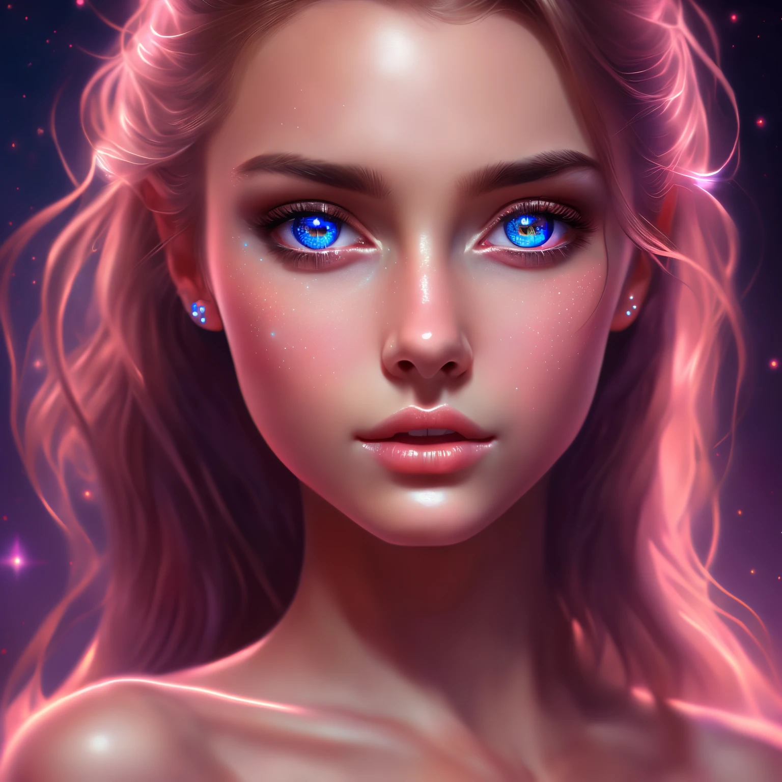 1 Girl, Medium Tits, Starry Eyes, (8k, RAW Photo, High Sensitivity, Best Quality, Masterpiece, Ultra High Resolution, Realism: 1.25), Blush, (Very Detailed CG Unity 8k Wallpaper, Best Quality, High Resolution: 1.2), (ultra_detailed, UHD: 1.2), Perfect Ligh...