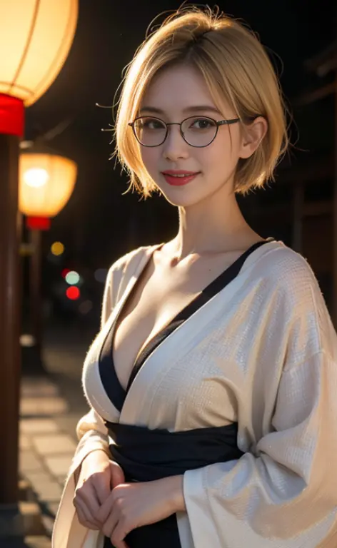 (Best quality, 8k, 32k, Masterpiece, UHD:1.2),Photo of Pretty Japanese woman, 1girl, (medium-short blonde hair), double eyelid, ...