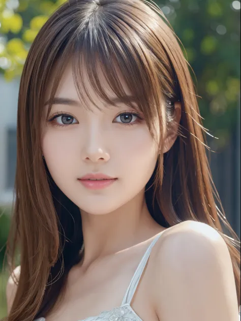 ​masterpiece、1 beautiful girl、detailed brown eyes、Puffy eyes、top-quality, 超A high resolution, (Realisticity: 1.4), cinematlic lighting、(japanes)、Super beauty、Beautiful skin、A slender、(Look at viewers)、(A hyper-realistic)、(hight resolution)、(8K)、(ighly deta...