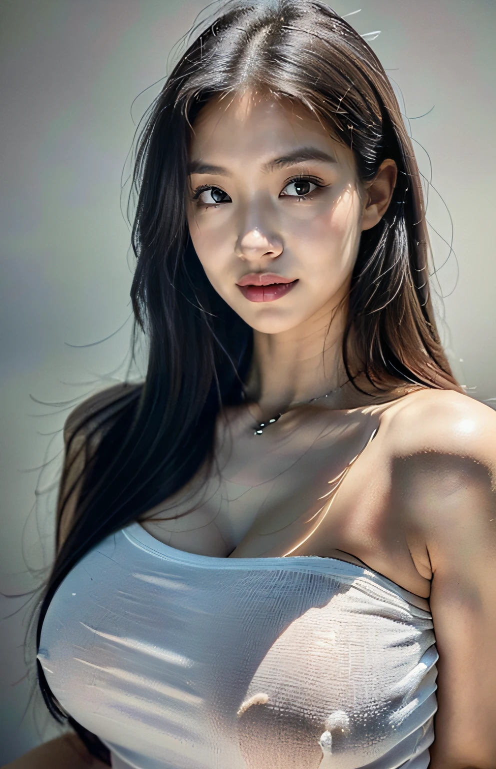 Красивые кореянки с голыми сиськами на порно фото